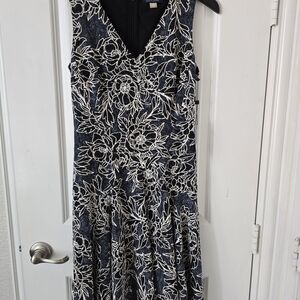 Tommy Hilfiger Navy and White Floral Maxi Dress